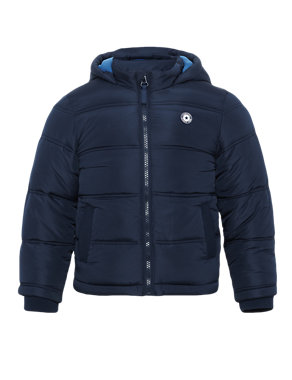Hooded Funnel Neck Padded Jacket with Stormwear™ Image 2 of 6