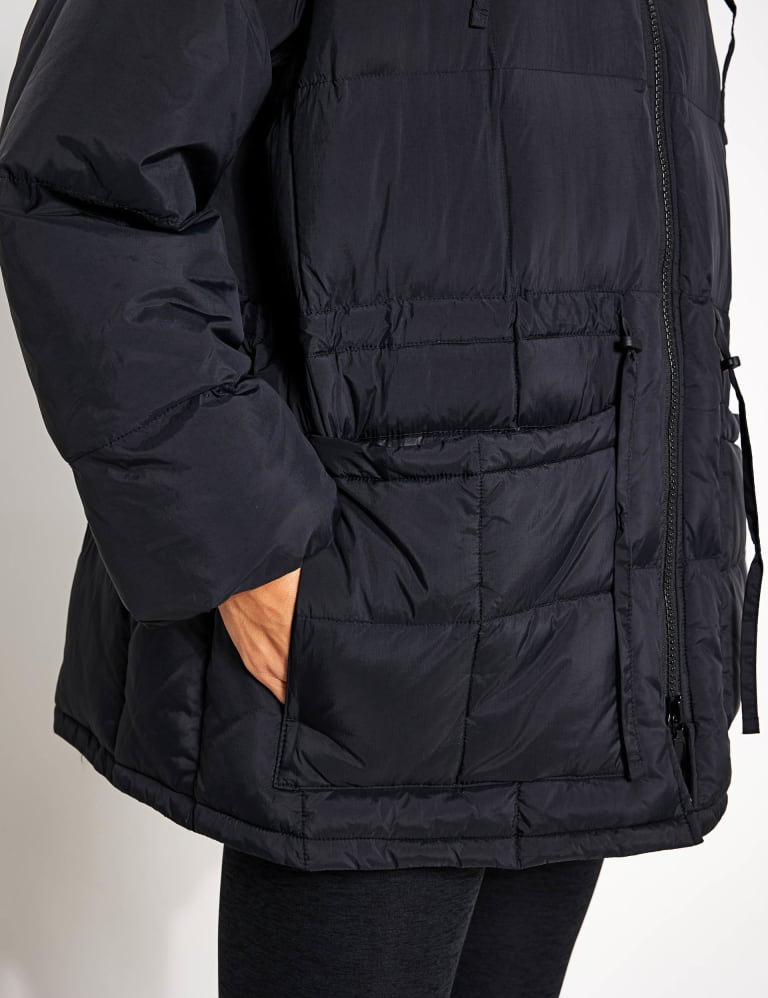 Hooded Funnel Neck Puffer Jacket Beyond Yoga M S