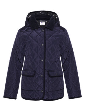 Hooded Funnel Neck Quilted Jacket with Stormwear™ Image 2 of 7