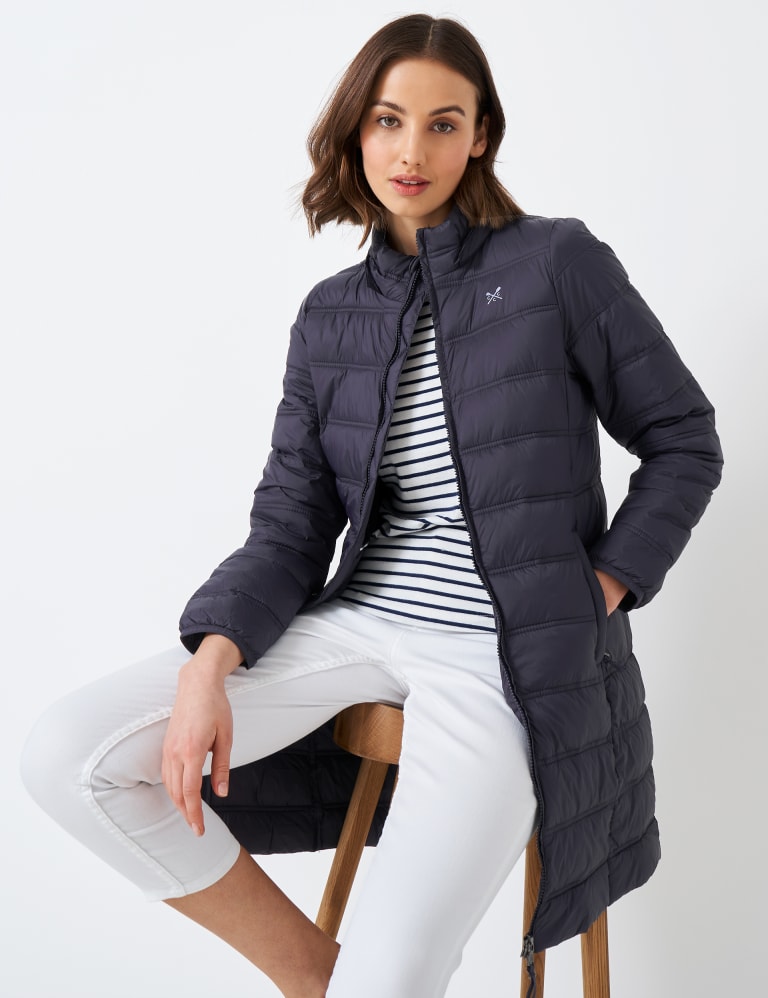 Hooded Lightweight Longline Puffer Jacket 1 of 5