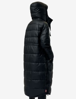 Hooded Longline Puffer Coat, HUNTER