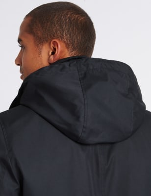 Hooded mac jacket on sale mens