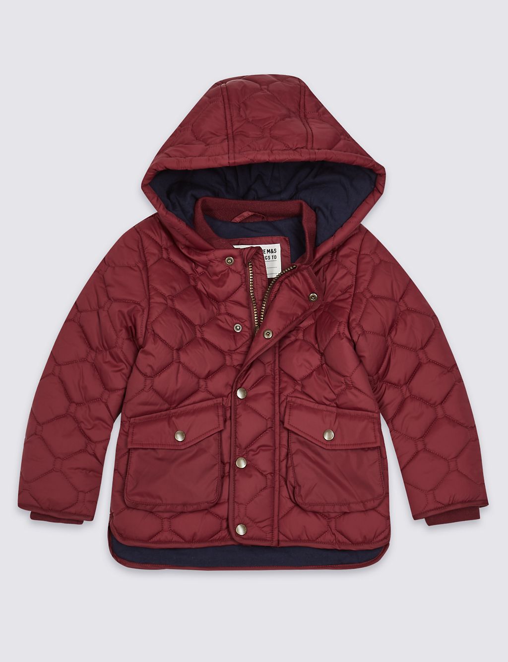 Hooded Neck Quilted Coat (3 Months - 7 Years) 1 of 5