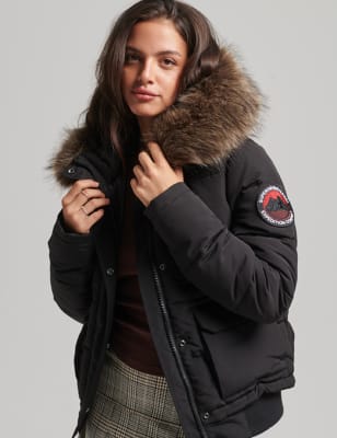 Hooded Padded Bomber Jacket Image 2 of 5