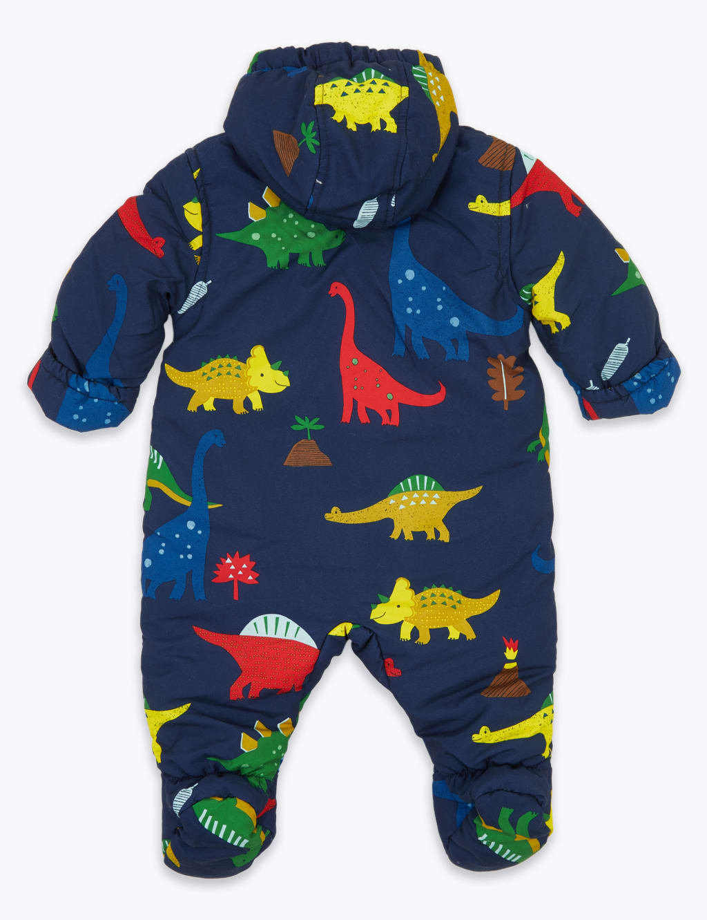 Hooded Padded Dinosaur Snowsuit (03 Yrs) M&S