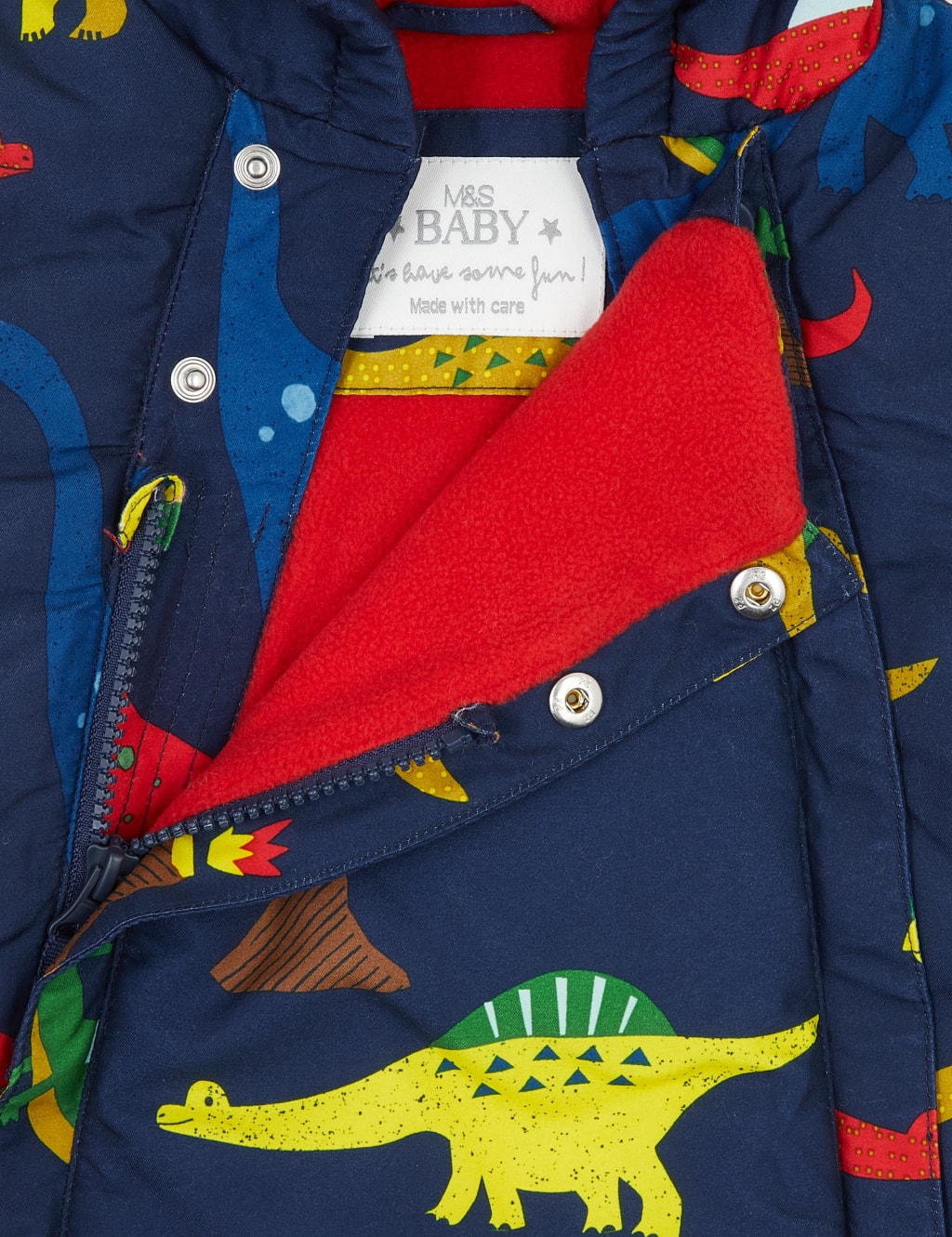 Hooded Padded Dinosaur Snowsuit (03 Yrs) M&S