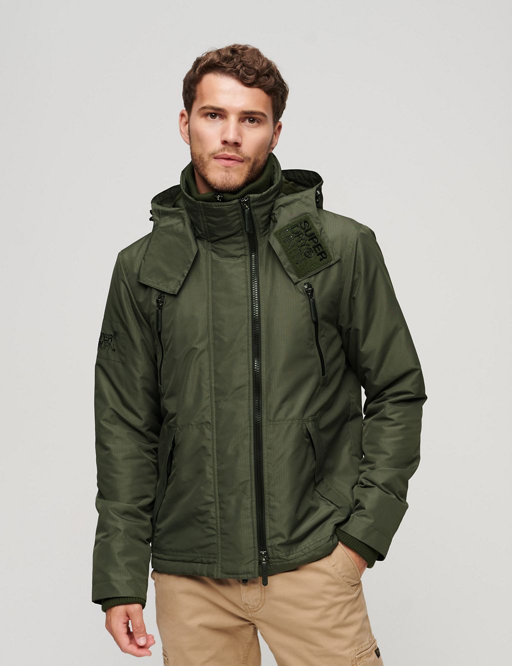 Hooded Padded Double Collar Anorak 1 of 3