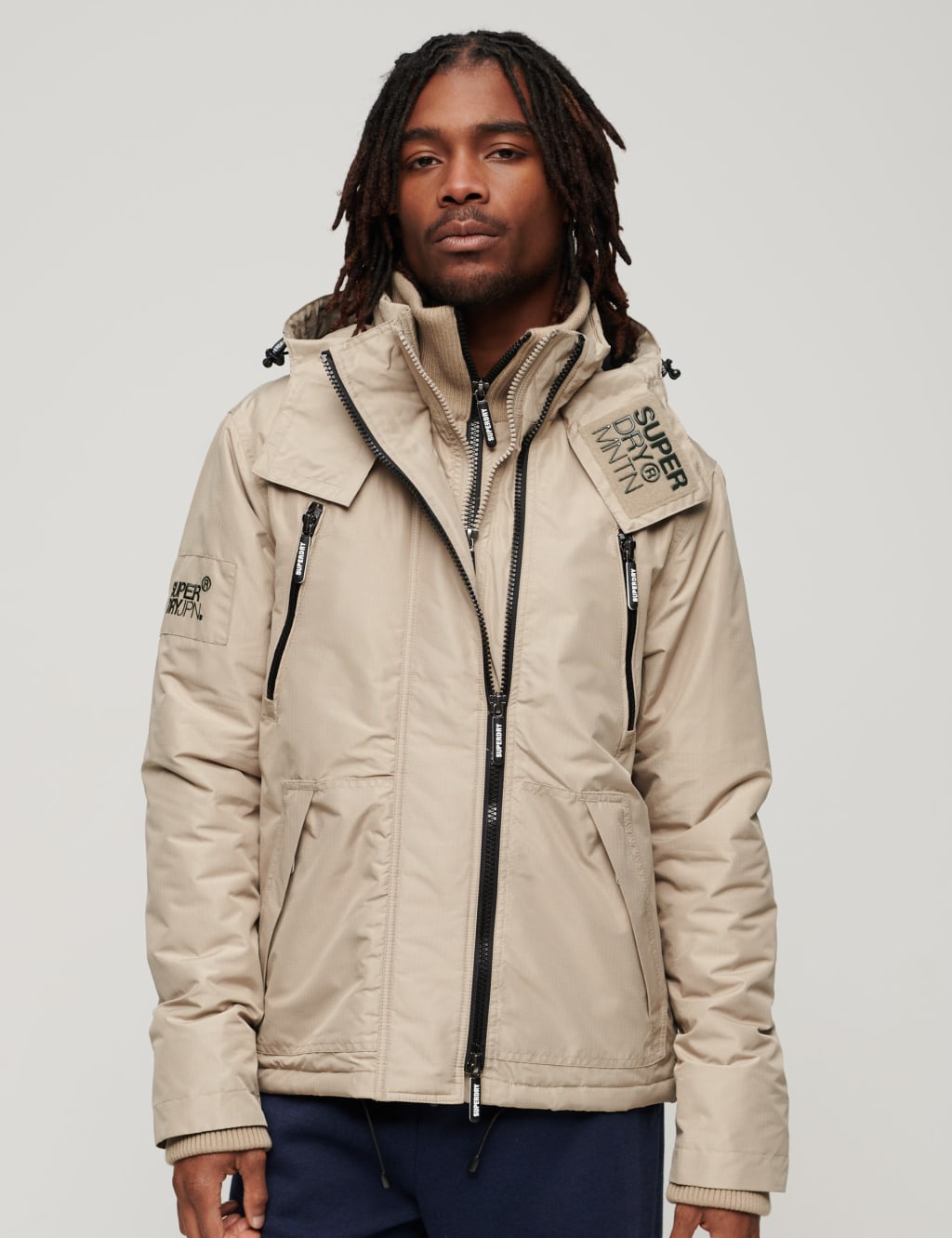 Hooded Padded Double Collar Anorak | Superdry | M&S