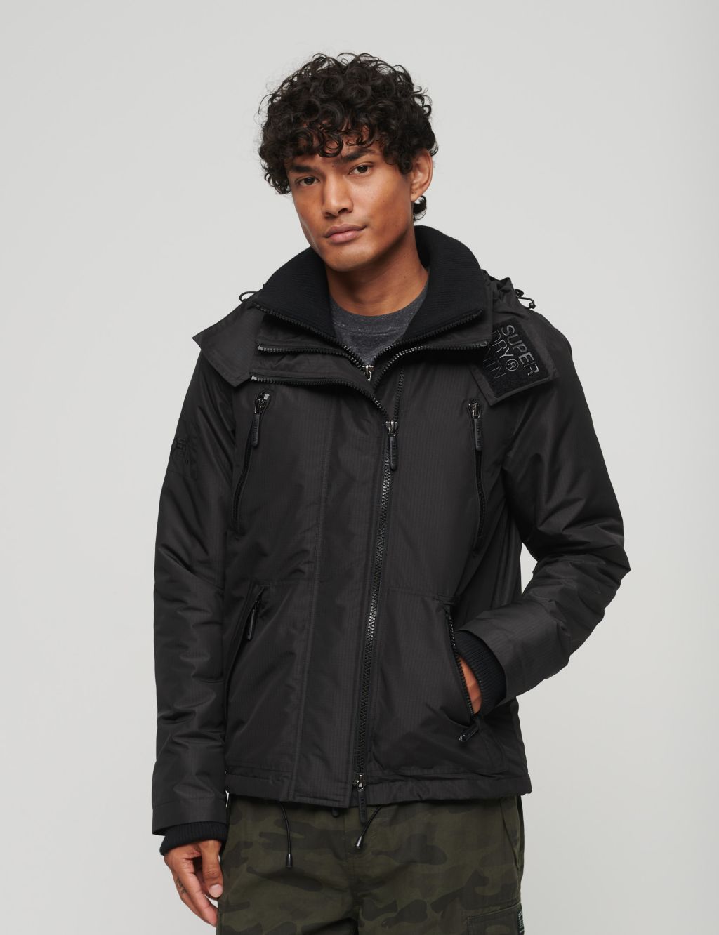 Hooded Padded Double Collar Anorak | Superdry | M&S