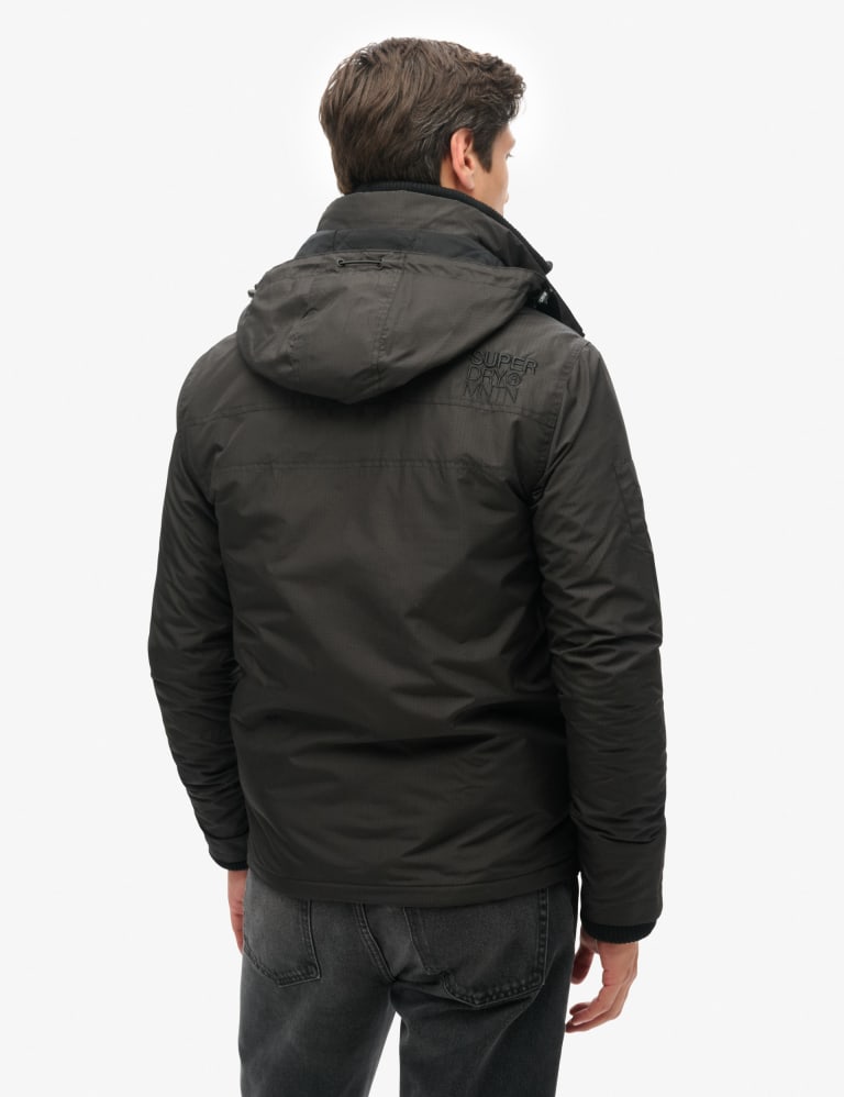 Hooded Padded Double Collar Anorak