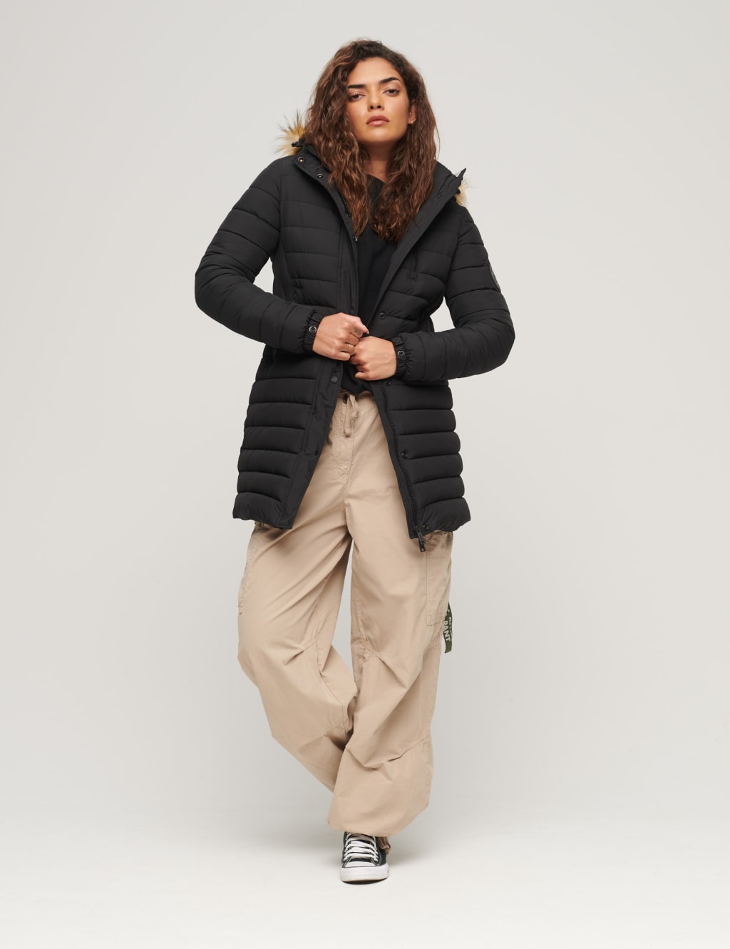 Hooded Puffer Coat Superdry M S