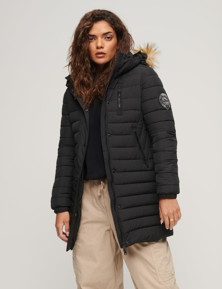 Hooded Puffer Coat Superdry M S