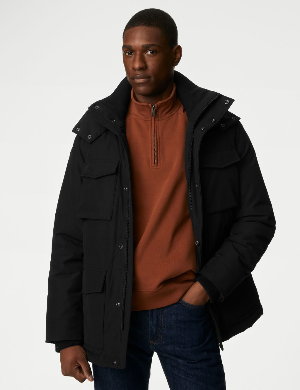 Hooded Puffer Jacket with Thermowarmth™ | M&S Collection | M&S