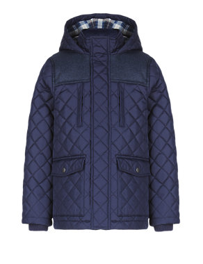 Hooded Quilted Coat with Stormwear™ (5-14 Years) Image 2 of 6