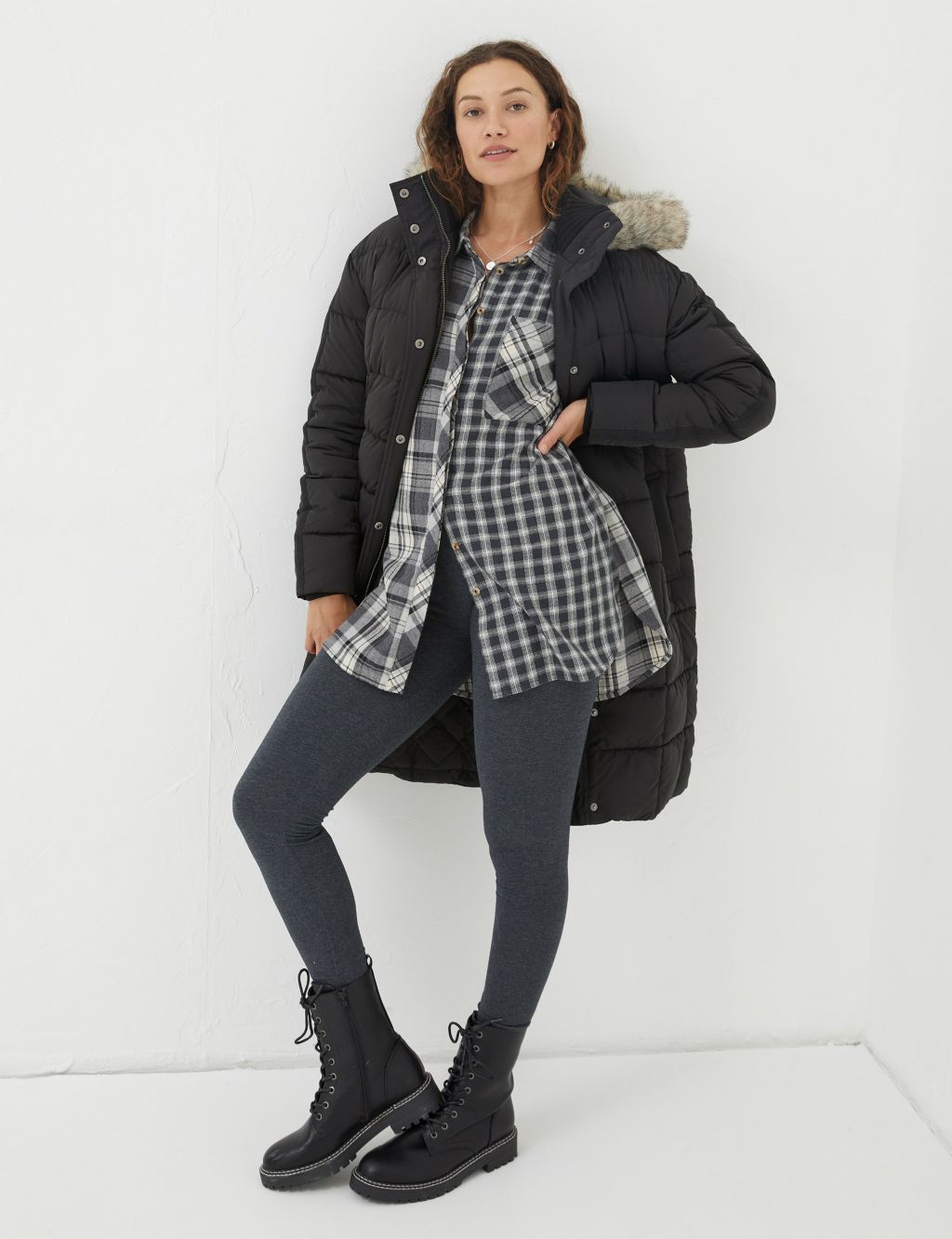 Hooded Quilted Longline Duffle Coat 3 of 7