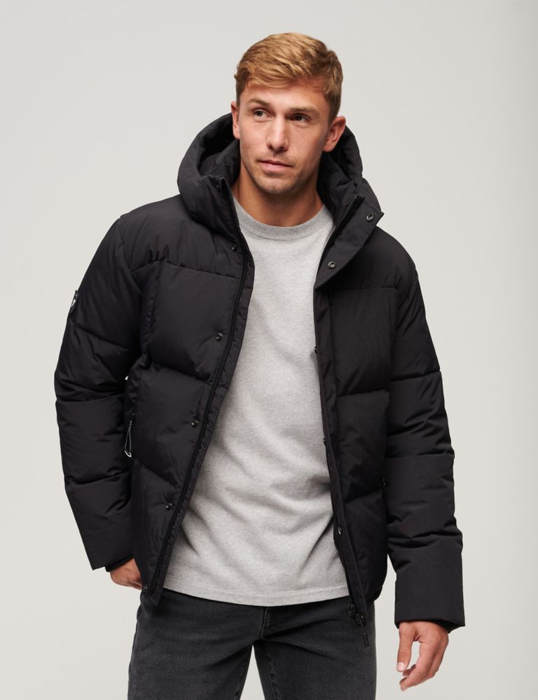 Hooded Quilted Padded Puffer Jacket | Superdry | M&S
