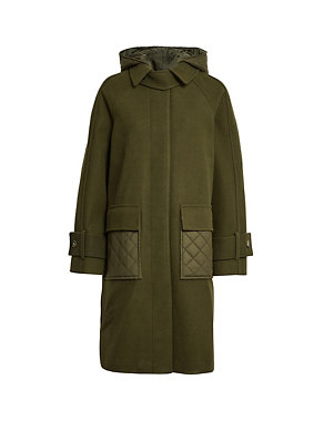 Hooded Relaxed Car Coat Image 2 of 8