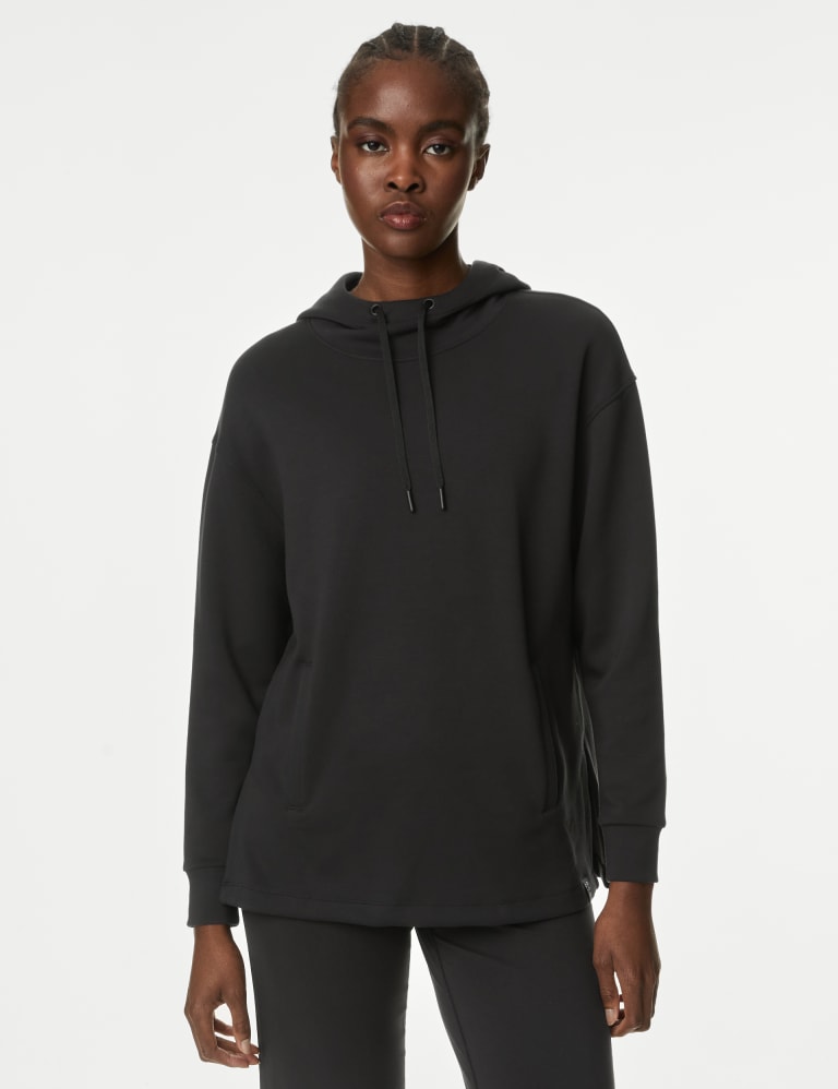 Yoga Basic Drawstring Hooded Sports Sweatshirt