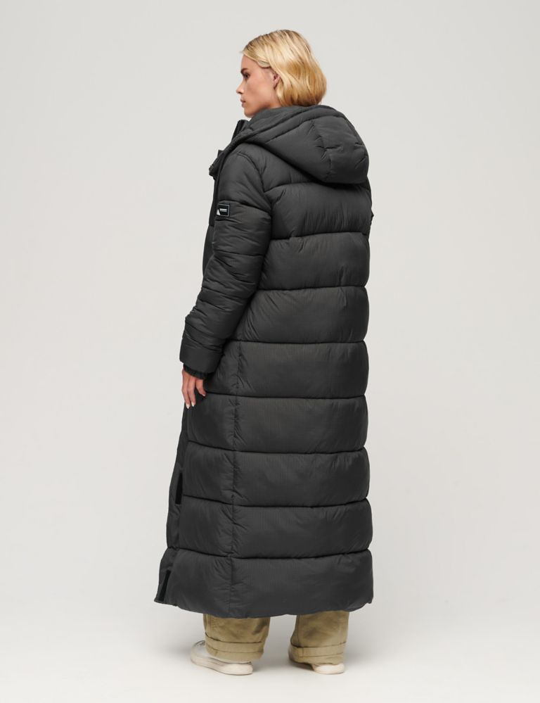 Hooded Relaxed Longline Puffer Coat 6 of 12