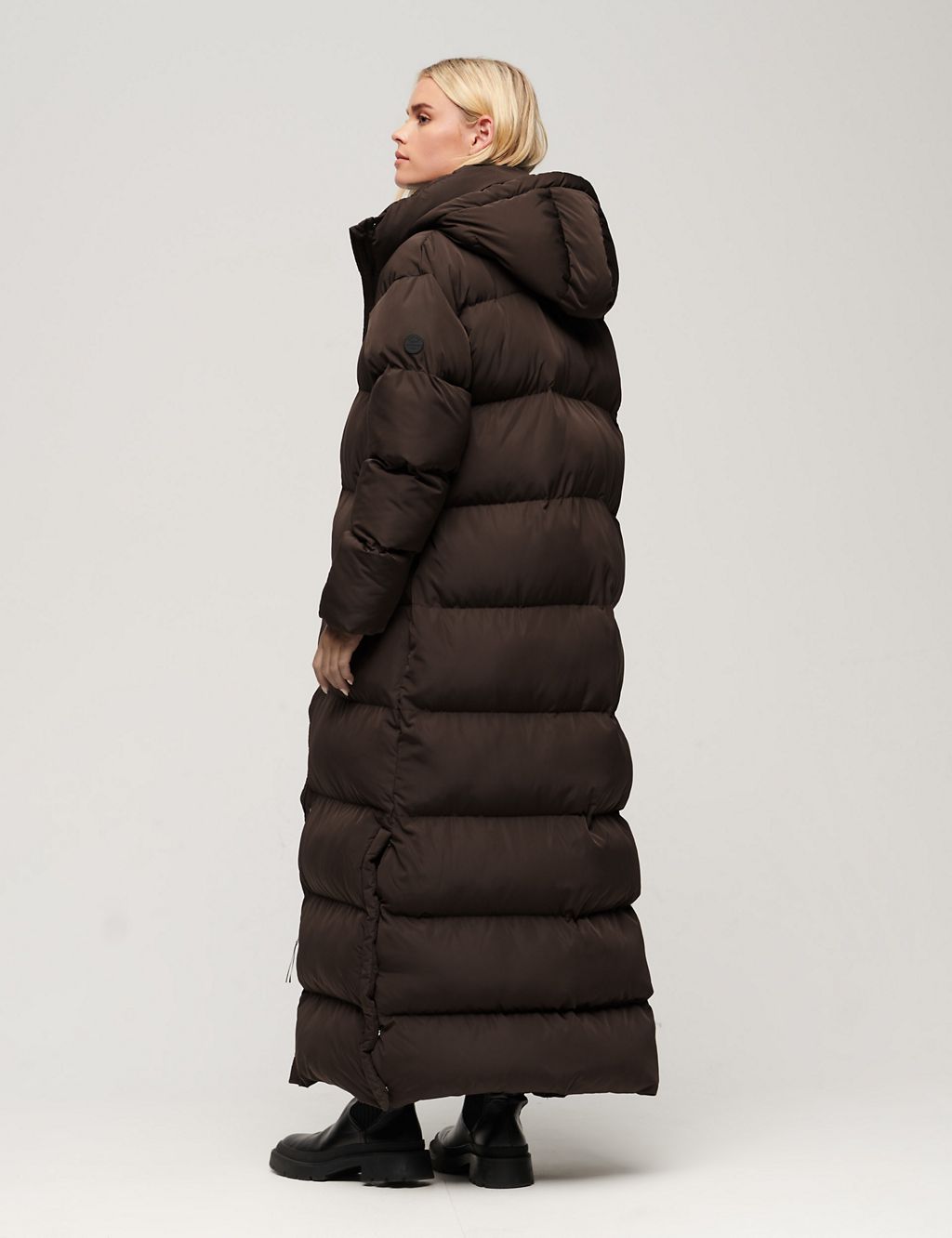 Hooded Relaxed Longline Puffer Coat 2 of 7
