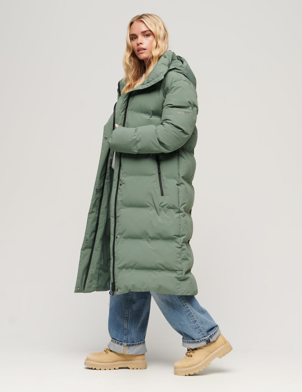 Longline Padded Puffer Coat main image 0