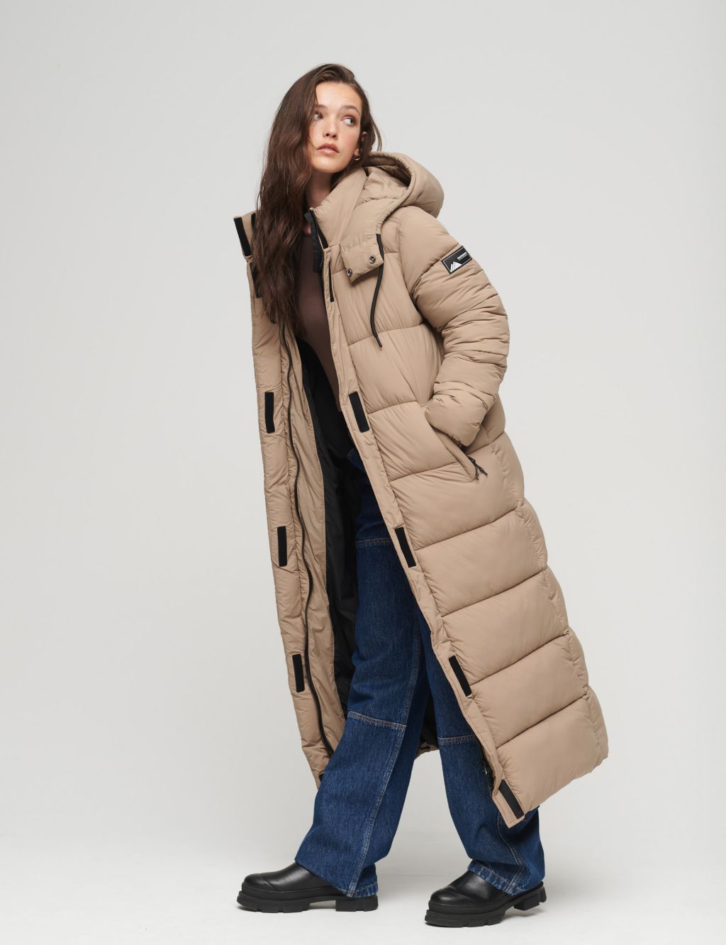 Hooded Relaxed Longline Puffer Coat 3 of 12