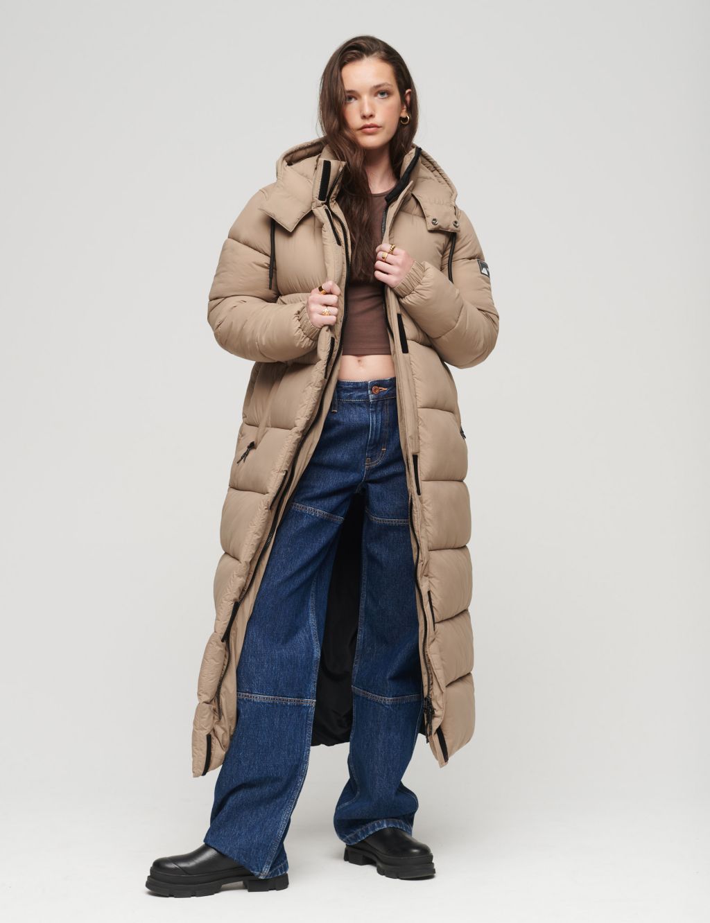 Hooded Relaxed Longline Puffer Coat 11 of 12