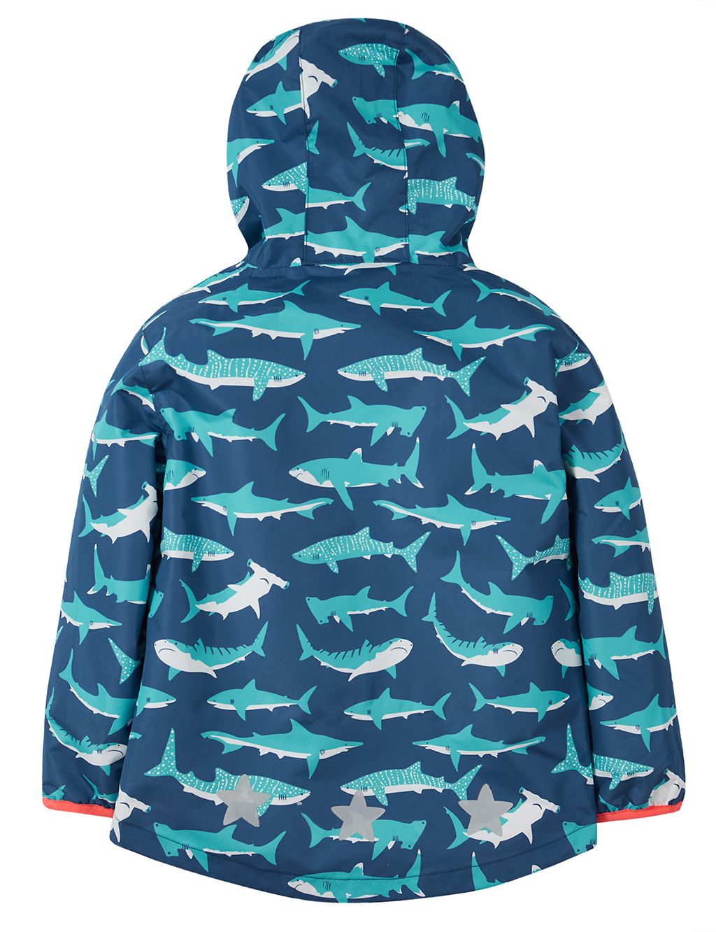 Hooded Shark Print Raincoat (2-10 Yrs) 2 of 3