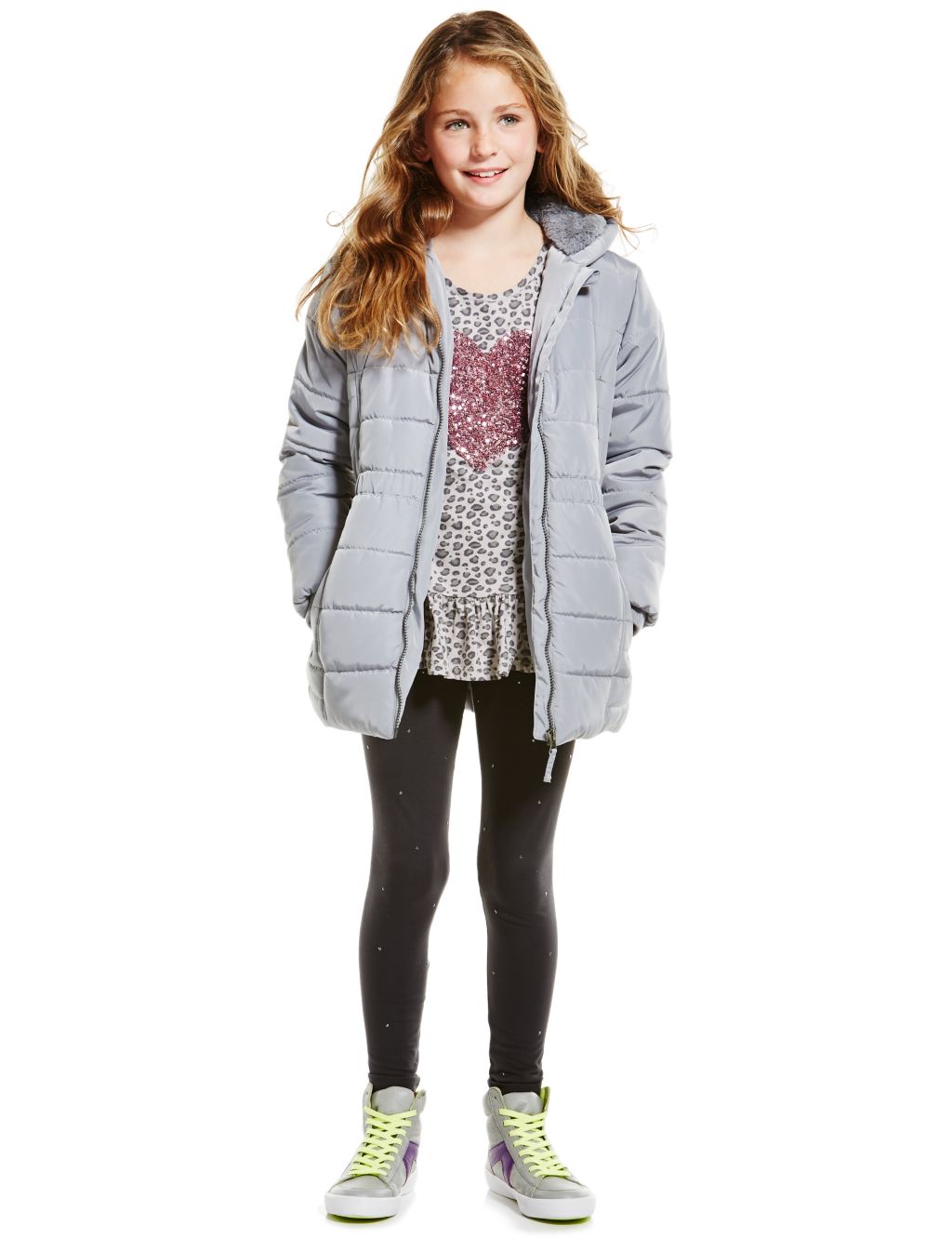 Hooded Short Padded Thermal Coat with Stormwear™ (5-14 Years) 2 of 6