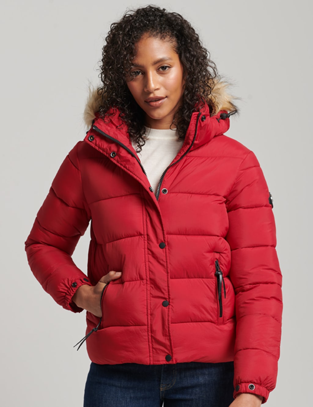 Hooded Short Puffer Jacket | Superdry | Mu0026S