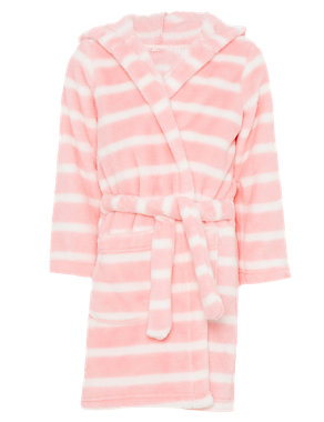 Hooded Striped Dressing Gown with StayNEW™ Image 2 of 5