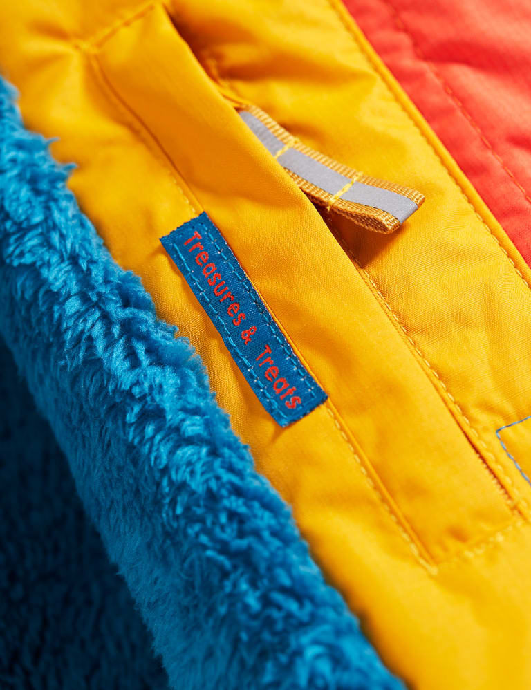 Hooded Striped Snow Ski Jacket 1 10 Yrs
