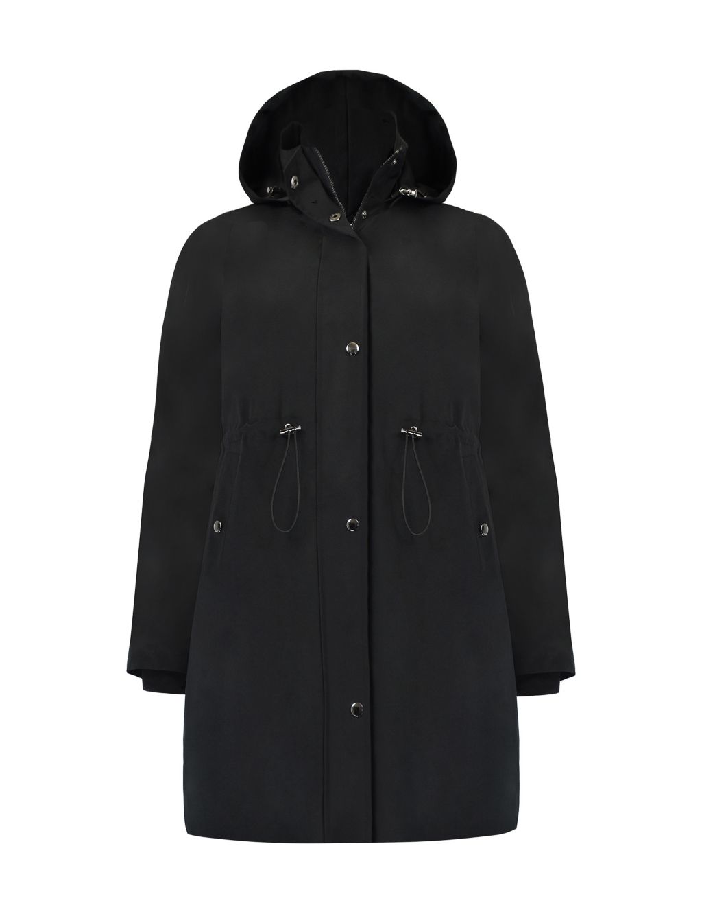 Hooded Waisted Longline Raincoat | Live Unlimited London | M&S