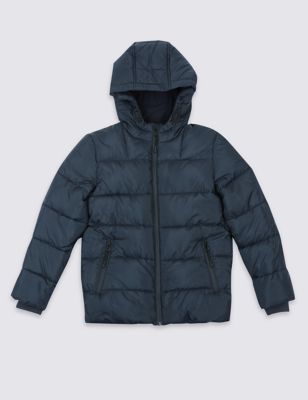 Hooded Zip Through Coat with Stormwear™ (3-14 Years) Image 2 of 4