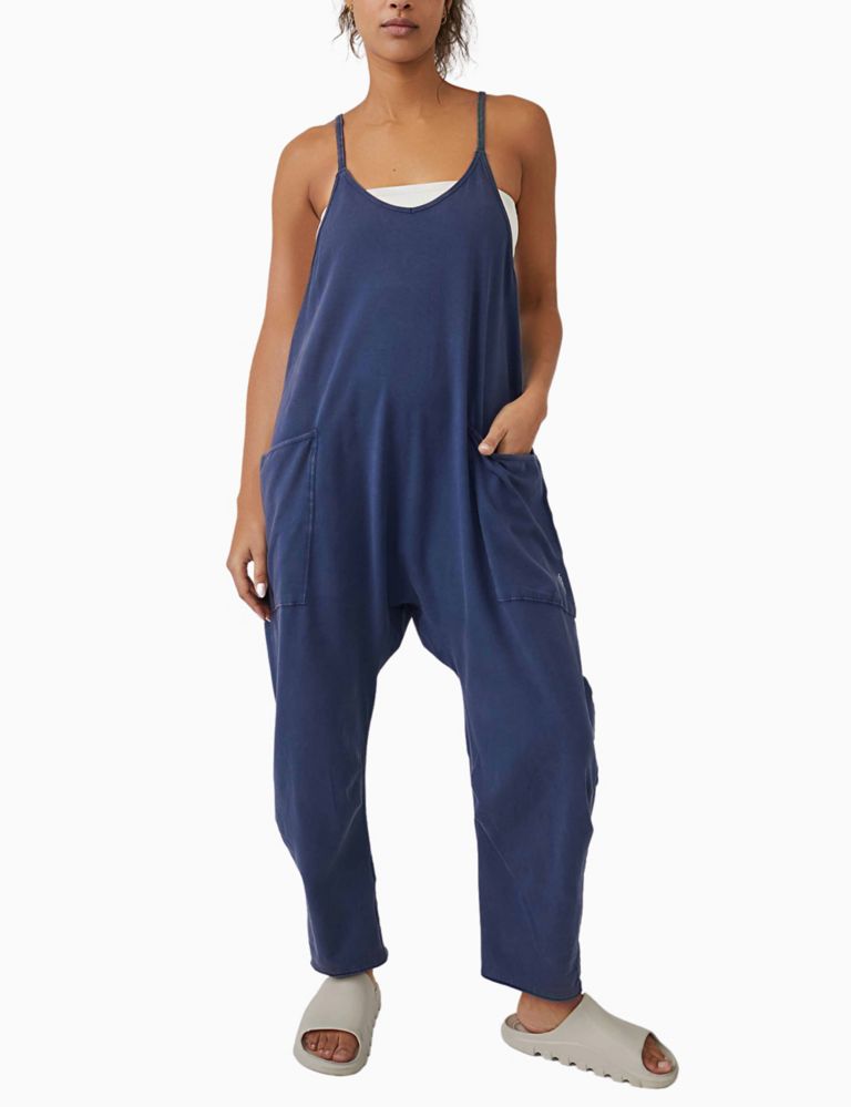 Hot Shot Cotton Rich Relaxed Jumpsuit 1 of 4