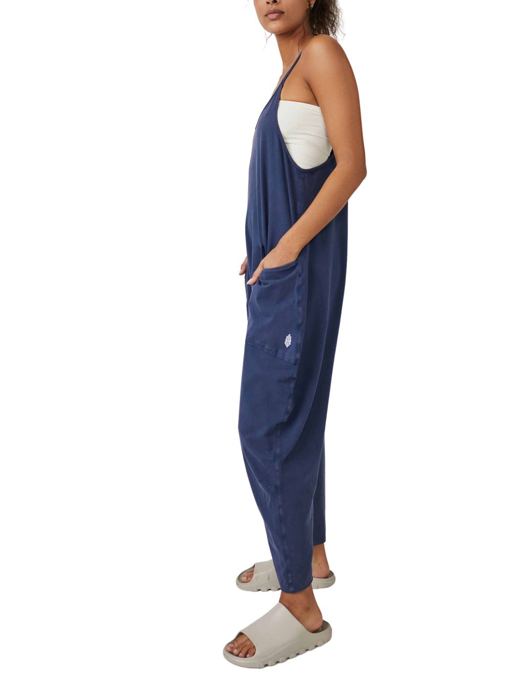 Hot Shot Cotton Rich Relaxed Jumpsuit 1 of 4