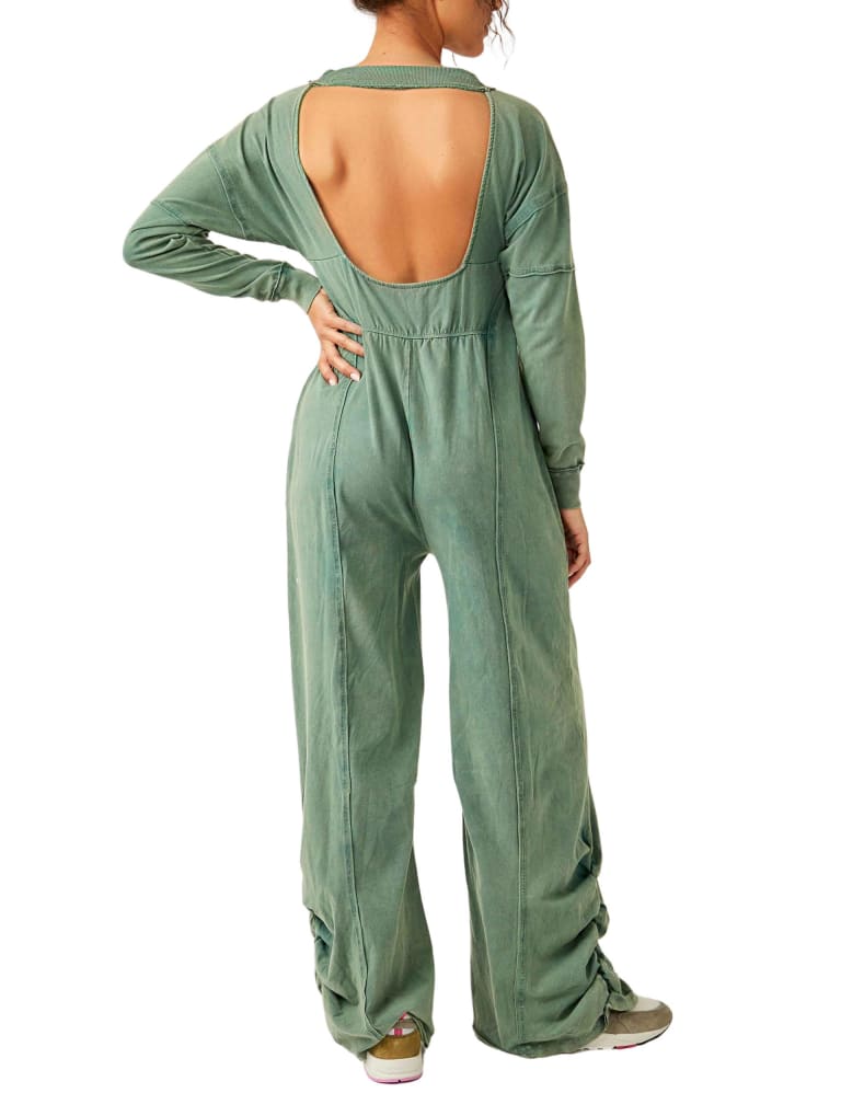 Hot Shot Cotton Rich Wide Leg Jumpsuit FP Movement M S