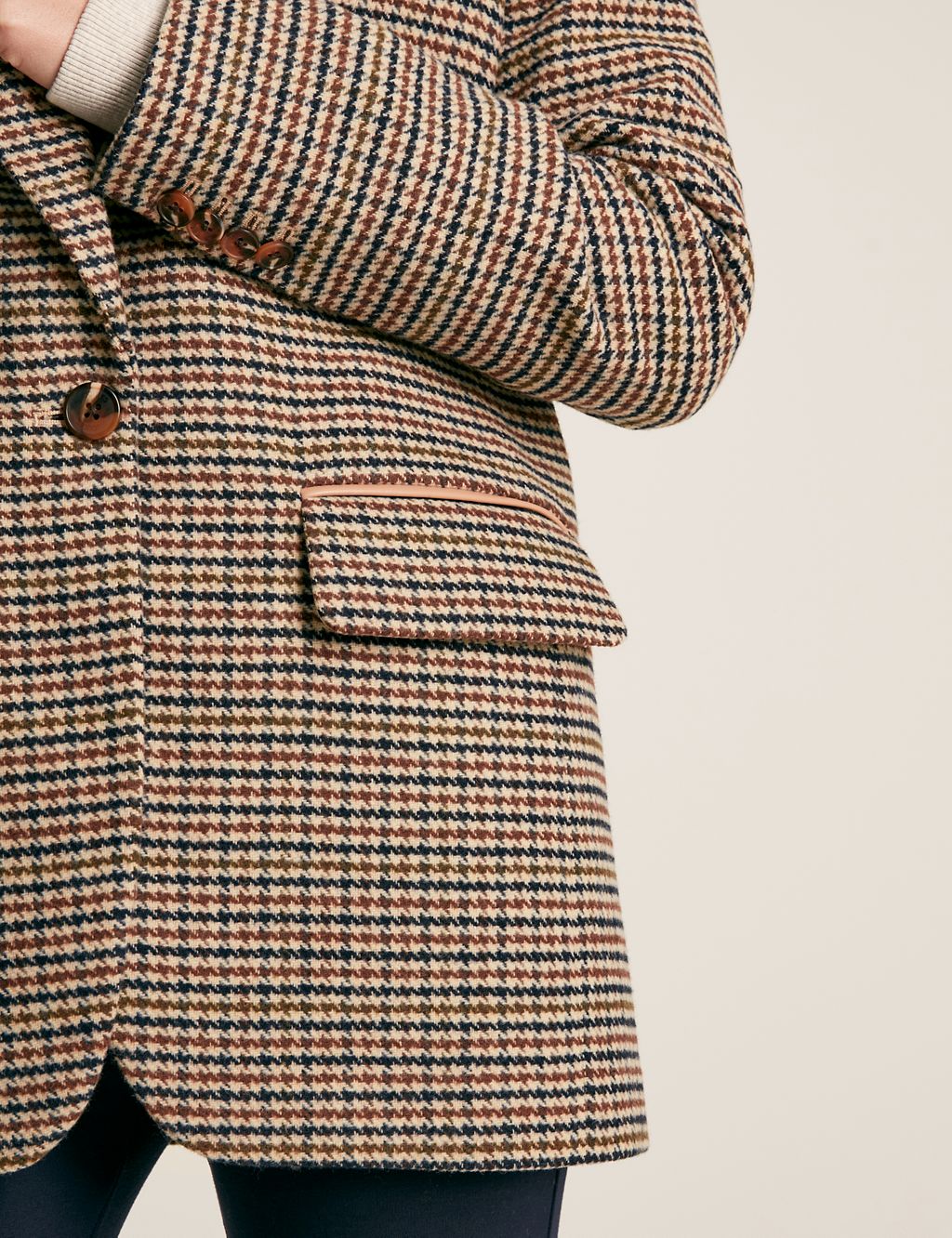 Houndstooth Blazer with Wool 4 of 8