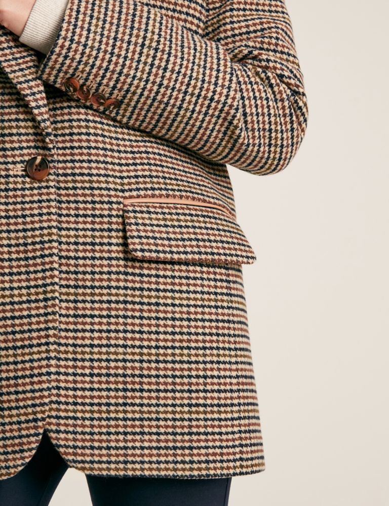 Houndstooth Blazer with Wool 6 of 8