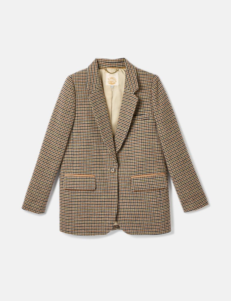 Houndstooth Blazer with Wool 2 of 8