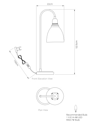 light bulb technical drawing