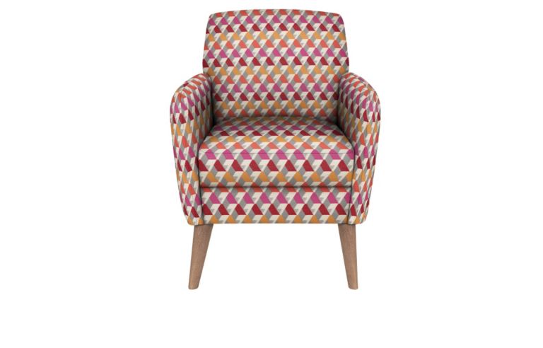 Hugo Miro Chenille Pink Mix Armchair - Self Assembly 1 of 2