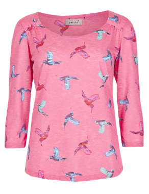 Hummingbird Print T-Shirt Image 2 of 5
