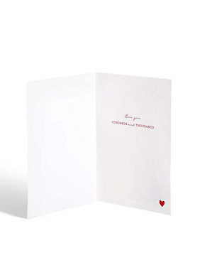 Hundreds & Thousands Love Heart Valentine's Day Card Image 2 of 3
