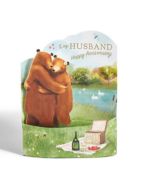 Husband Anniversary Bears Card Image 2 of 4