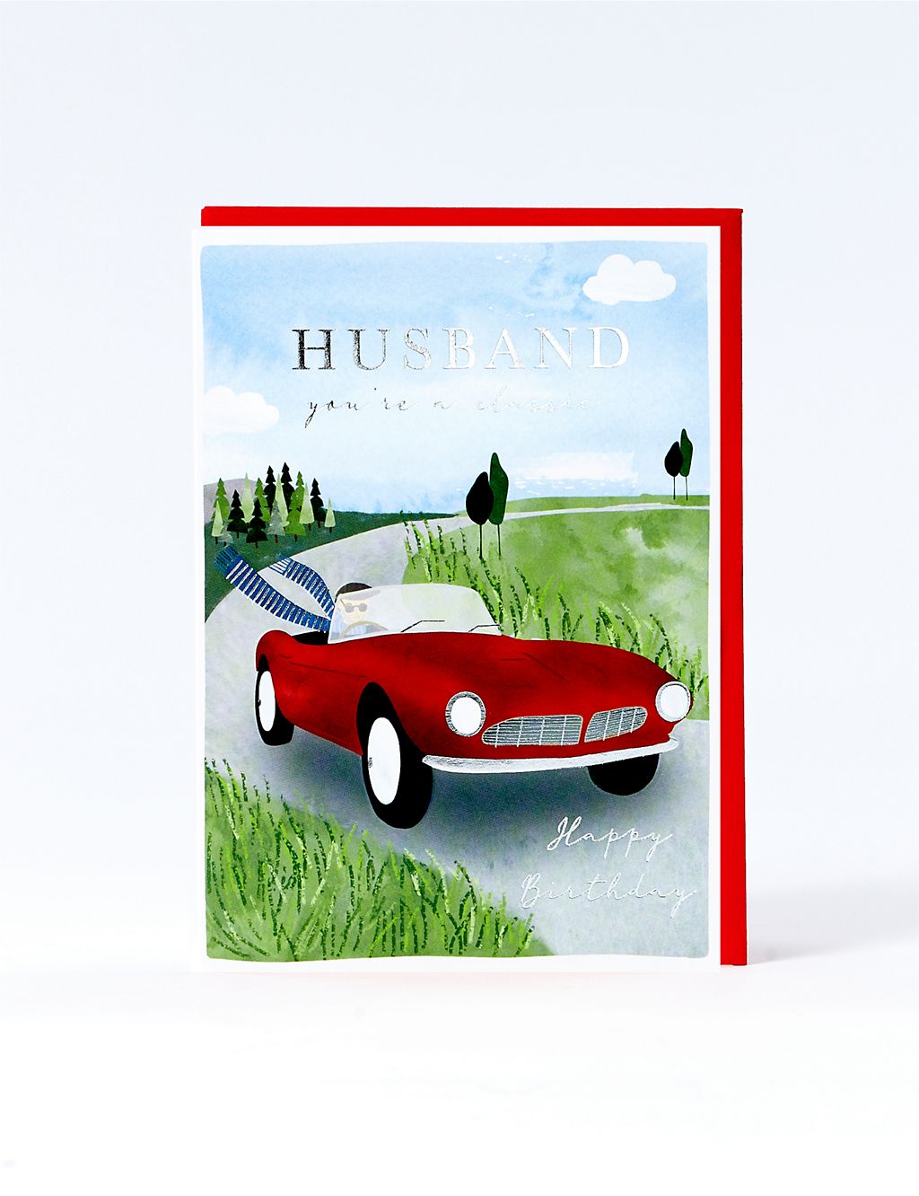 Husband Classic Car Birthday Card 1 of 1