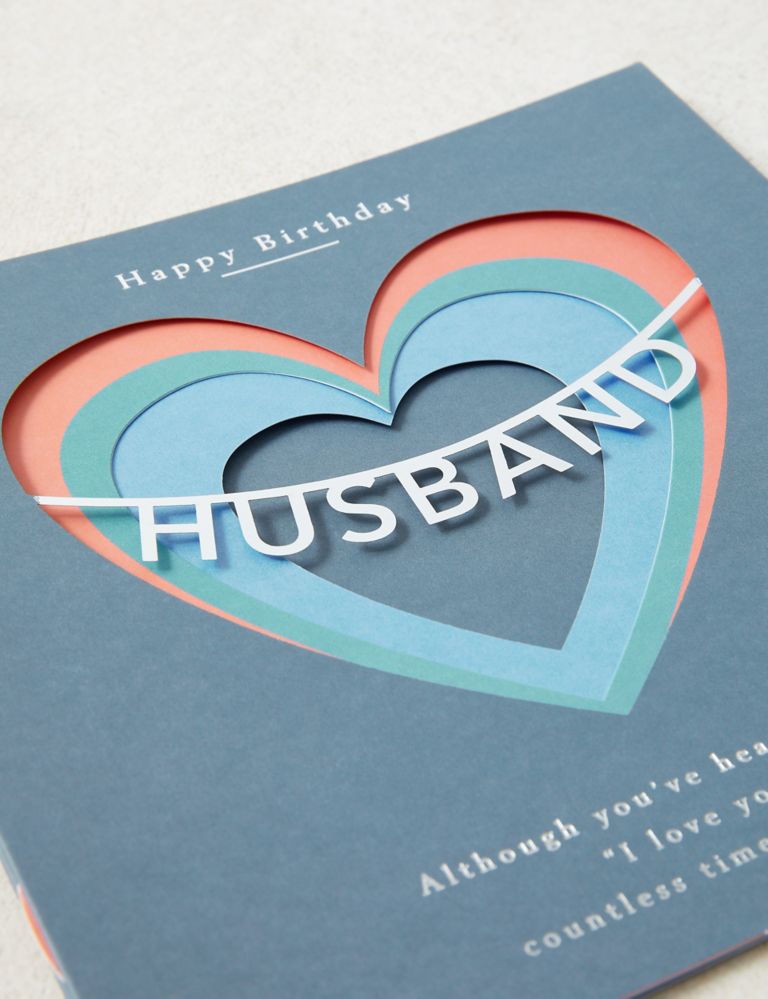 Husband Die-cut Contemporary Birthday Card 4 of 5