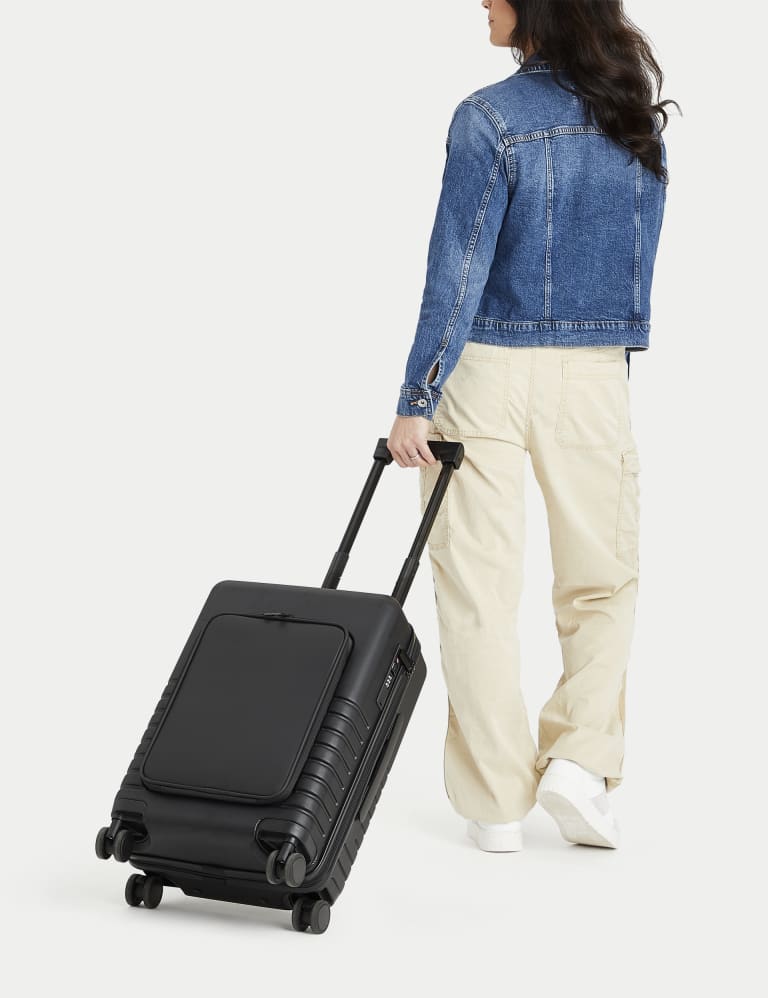 Hybrid 4 Wheel Hard Shell Cabin Suitcase M&S Collection M&S