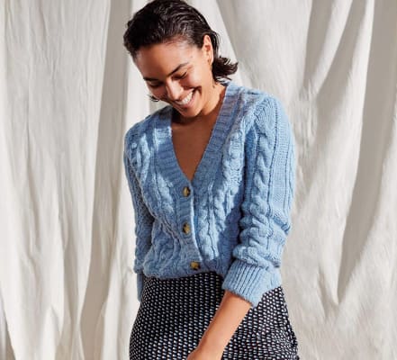m&s blue cardigan