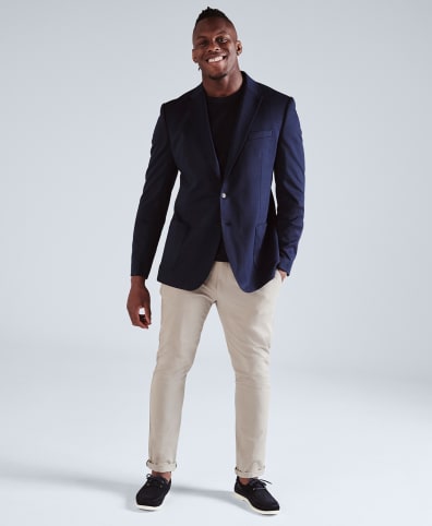 Long navy jacket outlet for wedding